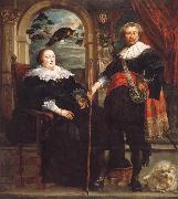 Jacob Jordaens Portrait of Govaert van Surpele and his wife oil on canvas